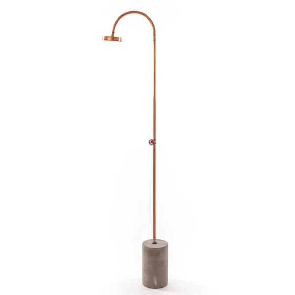 “Aquart Outdoor Shower by Seletti – modern Italian garden shower with minimalist concrete base”