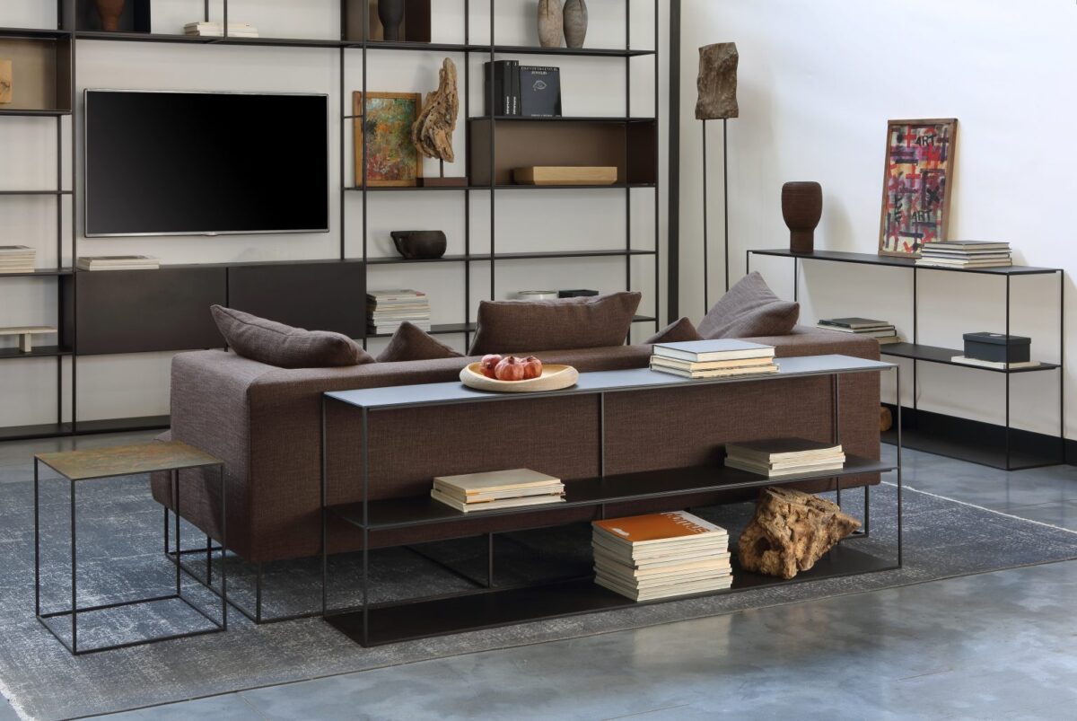 Slim Irony Sideboard by Zeusnoto, a sleek and modern design offering ample storage with a minimalist aesthetic, perfect for enhancing luxury and contemporary interiors.