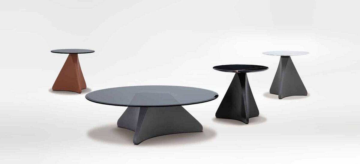 Spin Table by Camerich, a sleek and modern design with a circular top, perfect for adding a contemporary and elegant touch to dining rooms and luxury interiors.