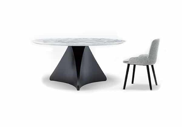 Spin Round Dining Table by Camerich, a sleek and modern design with a circular top, ideal for creating an elegant and contemporary focal point in luxury dining spaces.