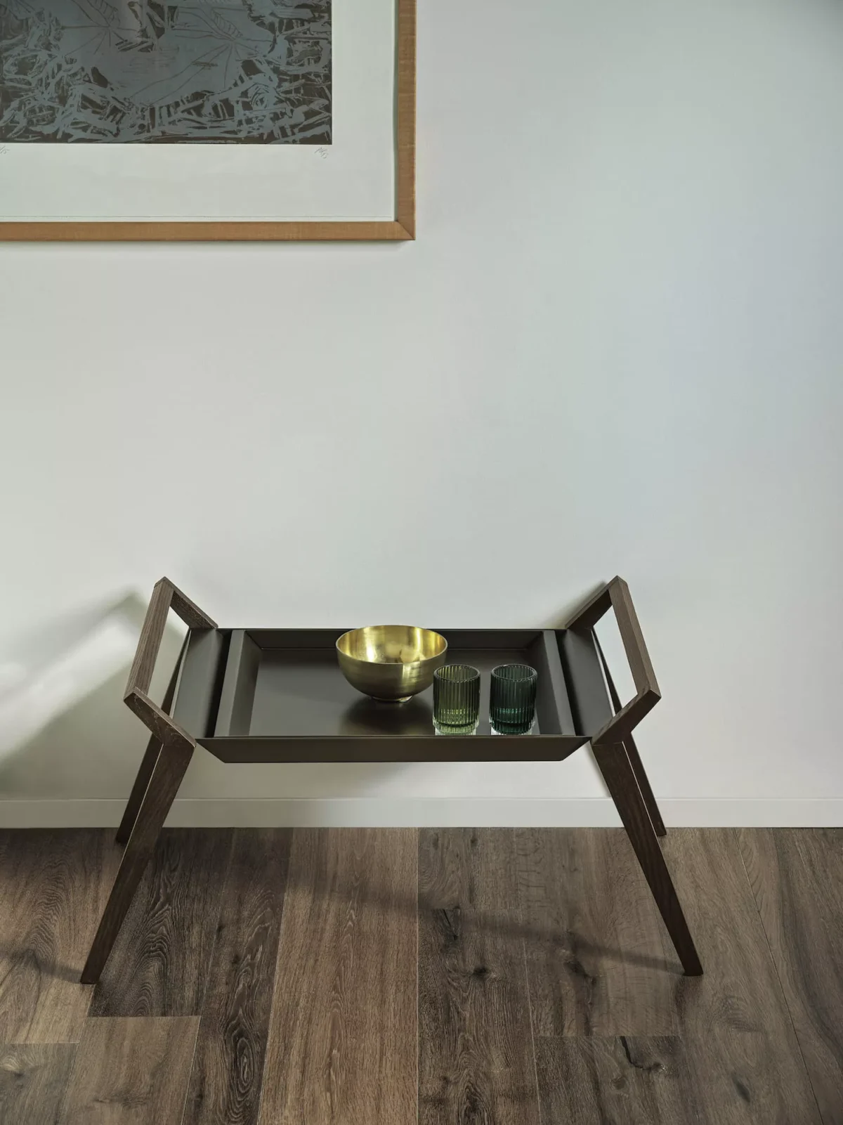 “Tiffany by Bontempi contemporary Italian side table in Birmingham, Michigan showroom”