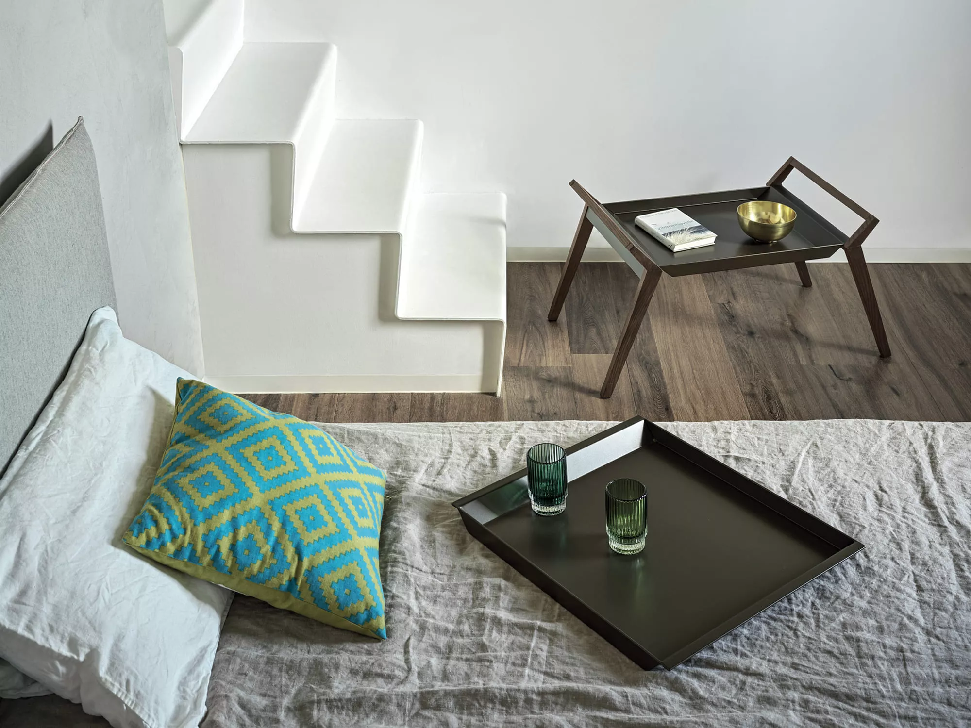 “Tiffany by Bontempi contemporary Italian side table in Birmingham, Michigan showroom”