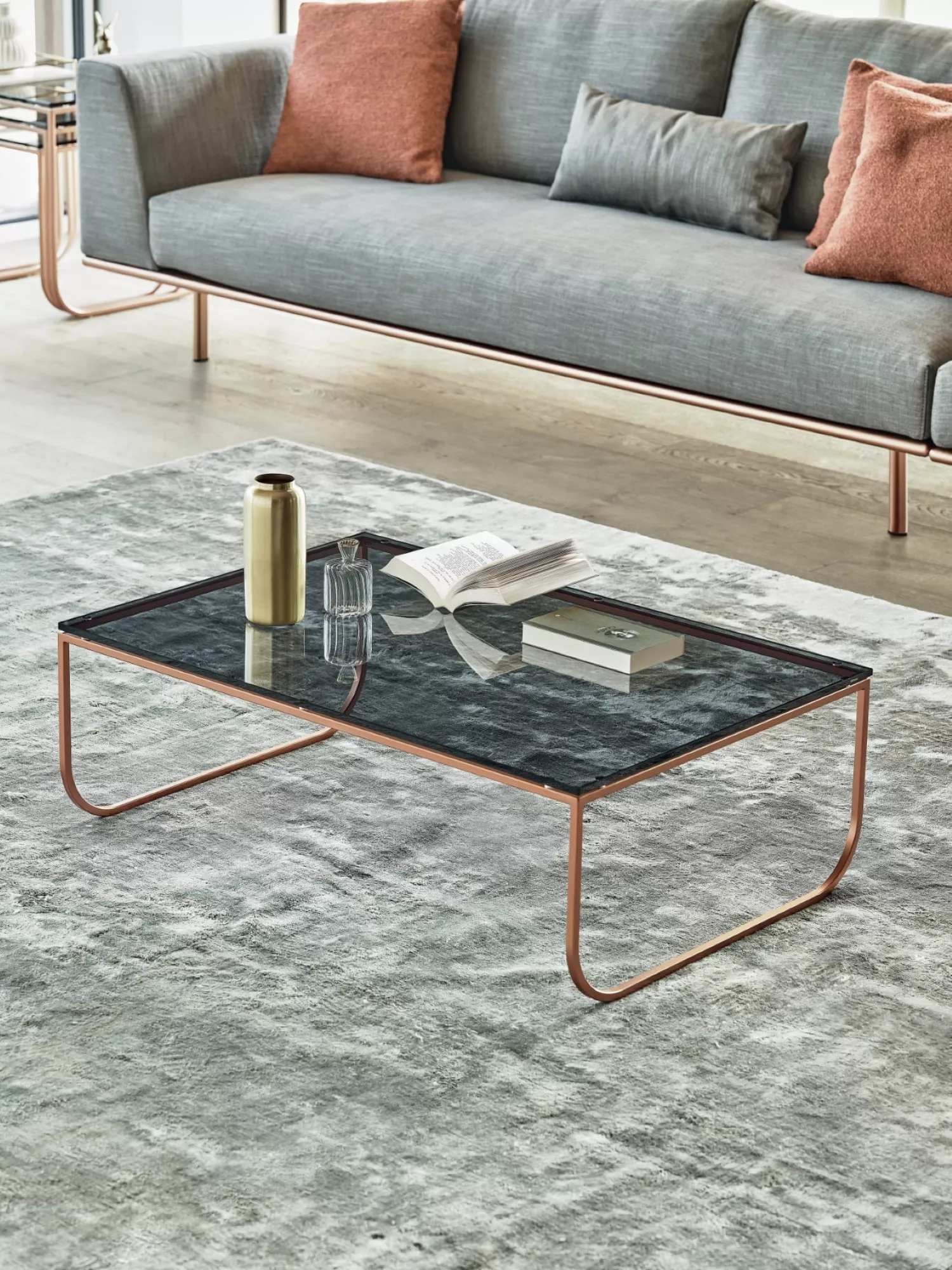 “Tokio by Bontempi luxury Italian dining table in Birmingham, Michigan showroom”
