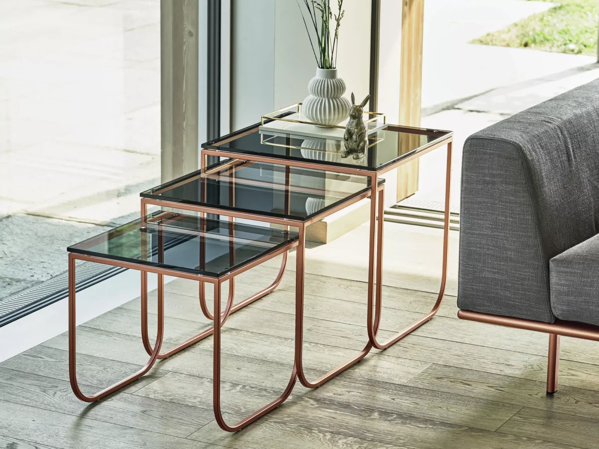 “Tokio by Bontempi luxury Italian dining table in Birmingham, Michigan showroom”