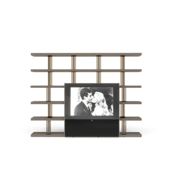 Tango T Bookshelf TV Door Reflex modern Italian TV storage unit with glass doors tailored for luxury living rooms in Royal Oak Michigan