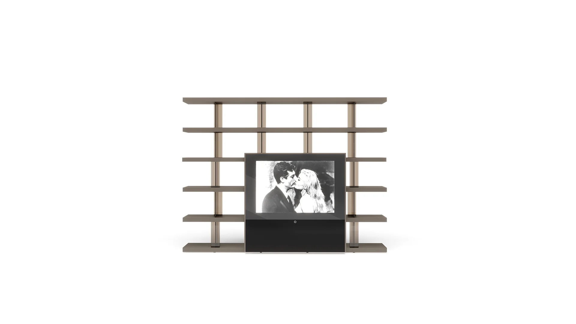 Tango T Bookshelf TV Door Reflex modern Italian TV storage unit with glass doors tailored for luxury living rooms in Royal Oak Michigan