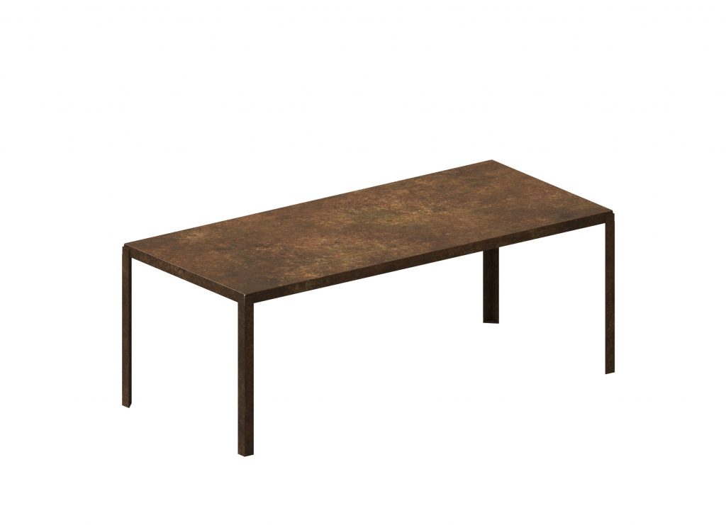 “ART TABLE by Zeusnoto featuring a bold, sculptural base and a smooth, minimalist tabletop.”
