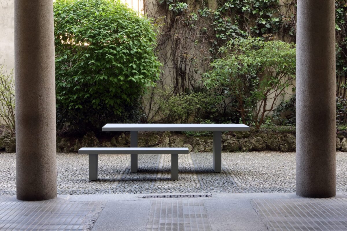 Tommaso Outdoor Bench by Zeusnoto, a stylish addition to modern outdoor spaces.