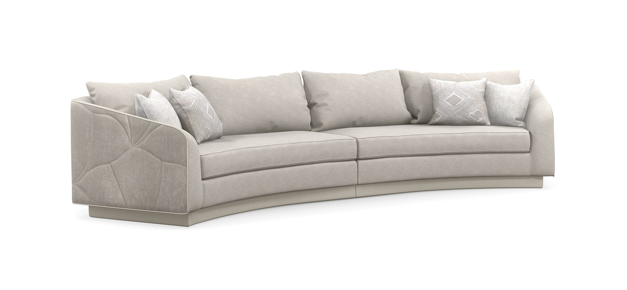 Fanciful Loveseat by Caracole – Luxurious modern loveseat with soft, curved lines and elegant upholstery, ideal for chic interiors in Troy, Michigan.