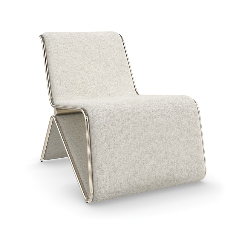 Parallax chair by Caracole featuring sleek modern lines and plush upholstered seat.