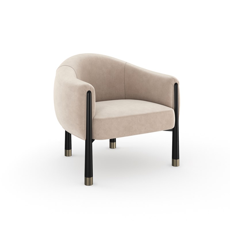 Baton Accent Chair by Caracole with clean lines and plush upholstery.