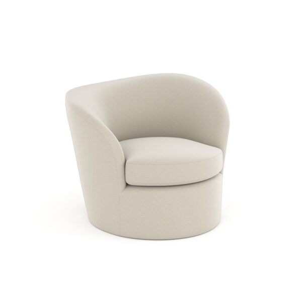 Elegant swivel chair with modern design and luxurious upholstery, ideal for adding a stylish touch to living rooms in Royal Oak, Michigan.