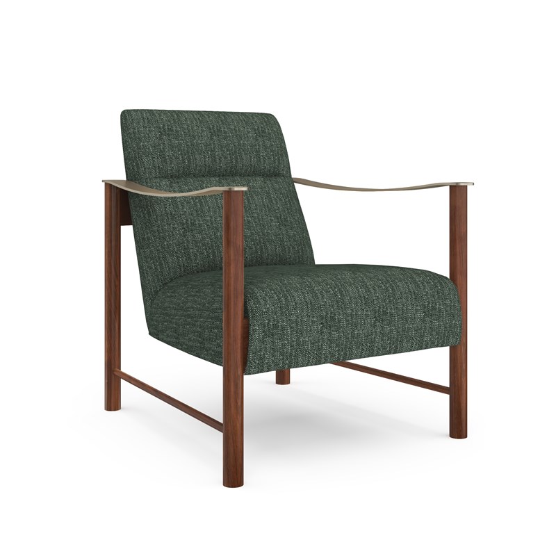 Modern accent chair with angular design and plush upholstery, perfect for adding a chic touch to contemporary spaces in Royal Oak, Michigan.