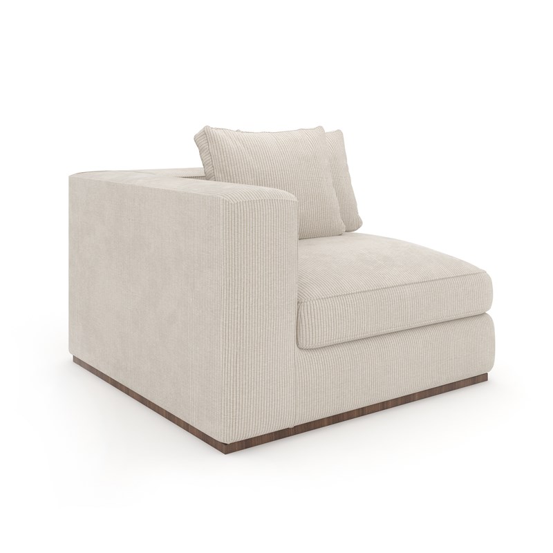 Caracole Bello Corner LAF Chair, upholstered in [specific fabric/color if visible], with its arm on the left side of the seat.