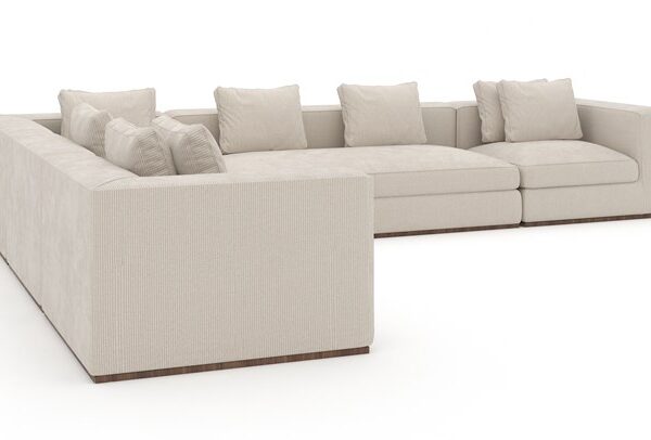 Bello 5-piece sectional sofa by Caracole, offering generous seating with a mid-century modern appeal.