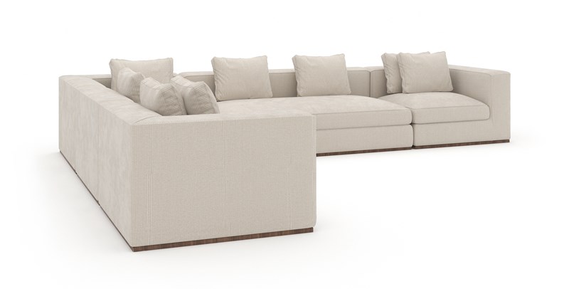 Bello 5-piece sectional sofa by Caracole, offering generous seating with a mid-century modern appeal.