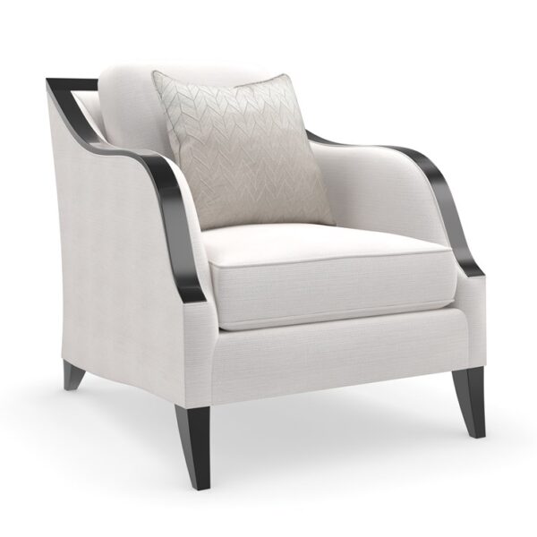 Contemporary accent chair featuring a bold design and luxurious upholstery, perfect for adding a statement to modern interiors in Royal Oak, Michigan.