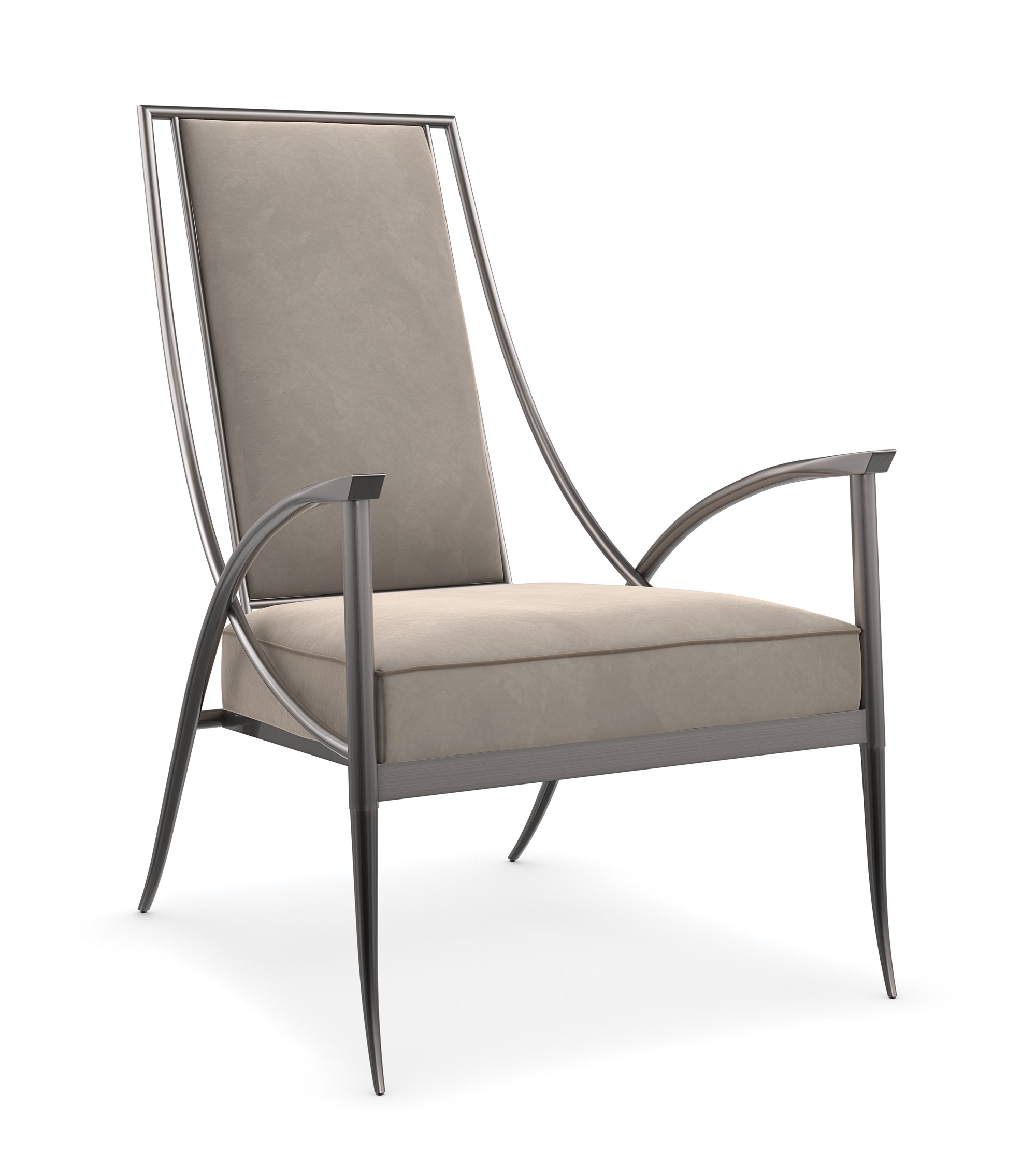 Mantis Chair by Caracole with sleek sculptural form.