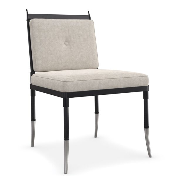 Athena chair by Caracole with graceful silhouette and soft upholstered seat.