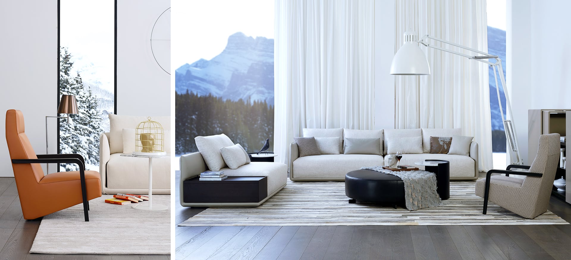 Modern lounge chair with sleek frame and soft upholstery by Camerich.
