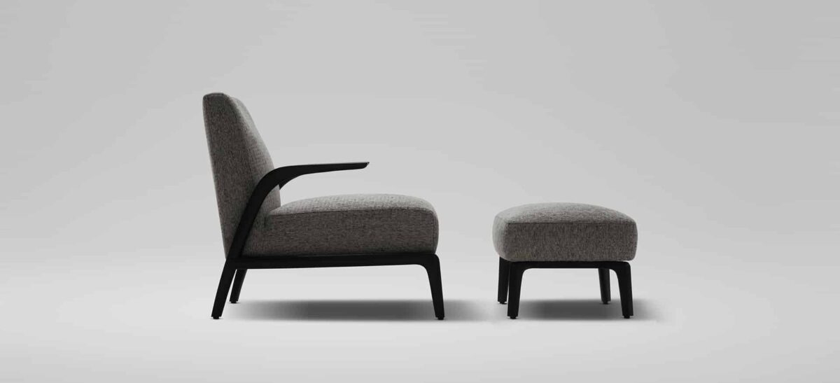 Sleek chair with ergonomic design and soft upholstery by Camerich.