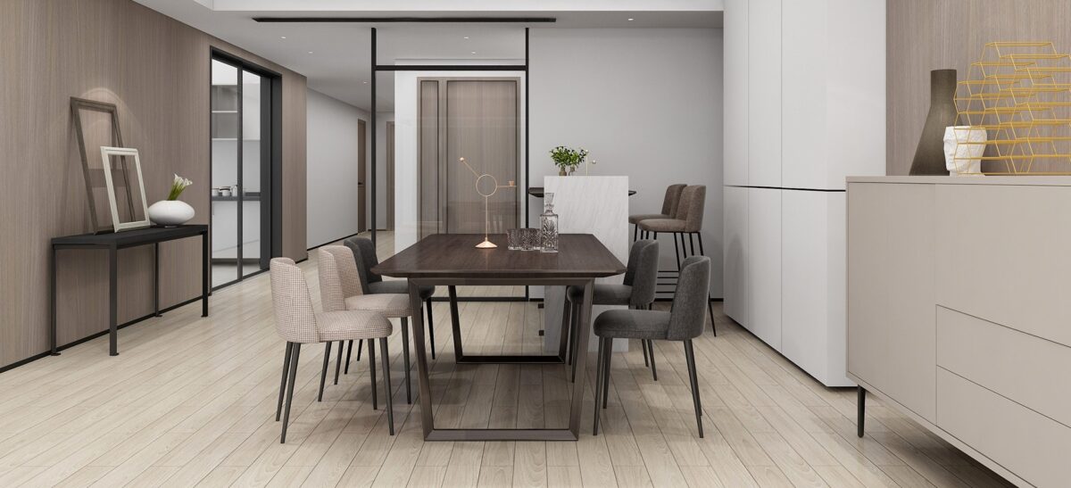 : The Verge Table by Camerich offers a modern, clean-lined aesthetic, featuring a durable wood top and strong metal base, ideal for contemporary spaces.
