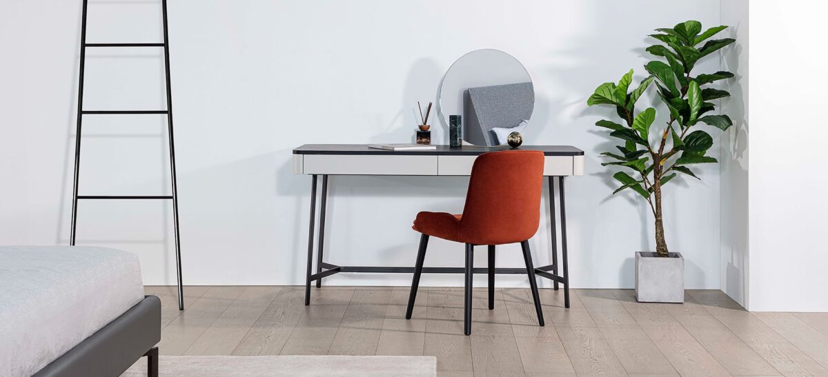 "Witty Desk by Camerich, a contemporary and stylish desk with a sleek design, perfect for adding functionality and elegance to modern home offices and luxury spaces."