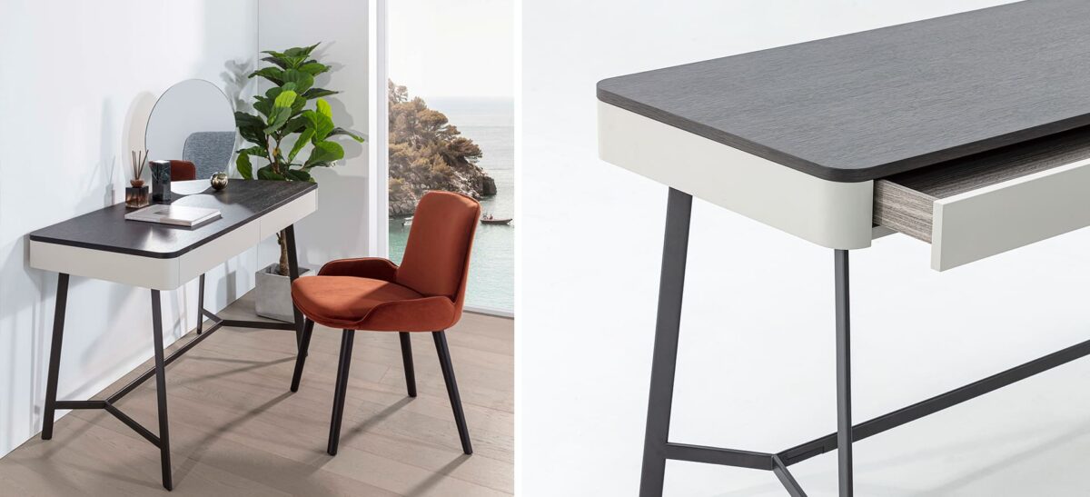 "Witty Desk by Camerich, a contemporary and stylish desk with a sleek design, perfect for adding functionality and elegance to modern home offices and luxury spaces."