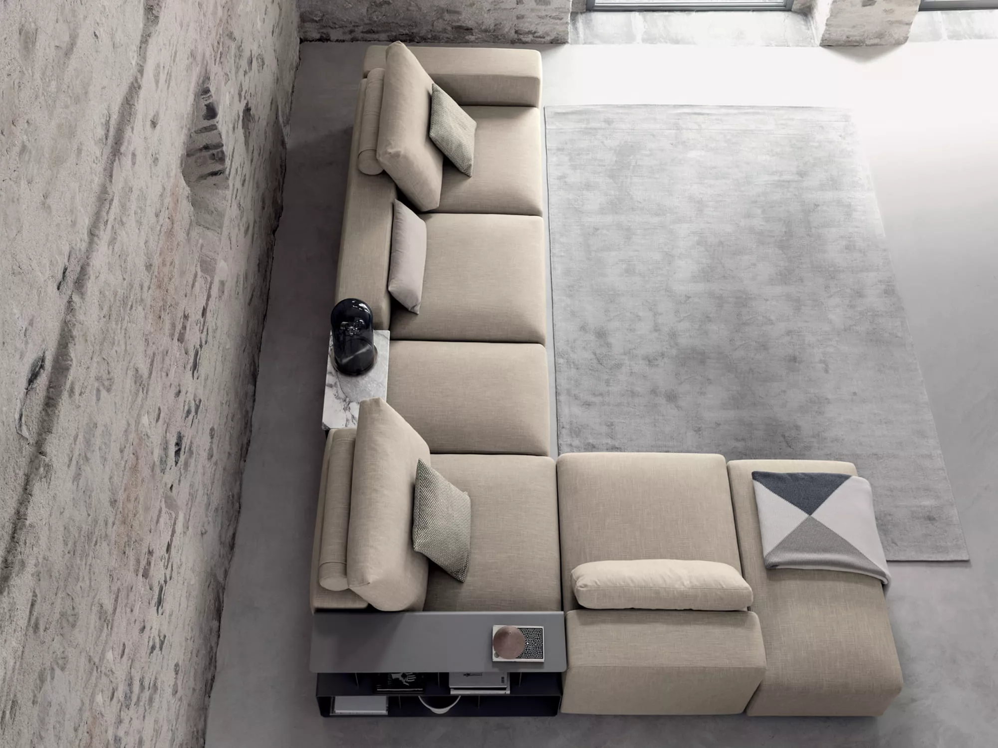“Zenit Plus by Bontempi contemporary Italian dining table in Birmingham, Michigan showroom”