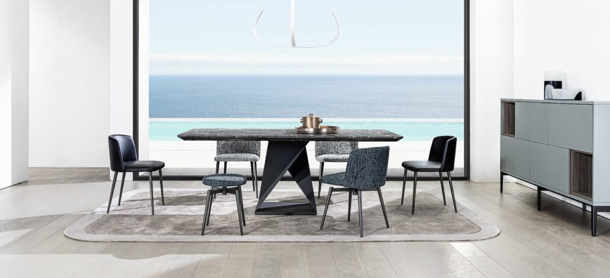 Zing Table by Camerich, a stylish and contemporary design with clean lines, perfect for adding a modern touch to luxury dining rooms and sophisticated interiors.