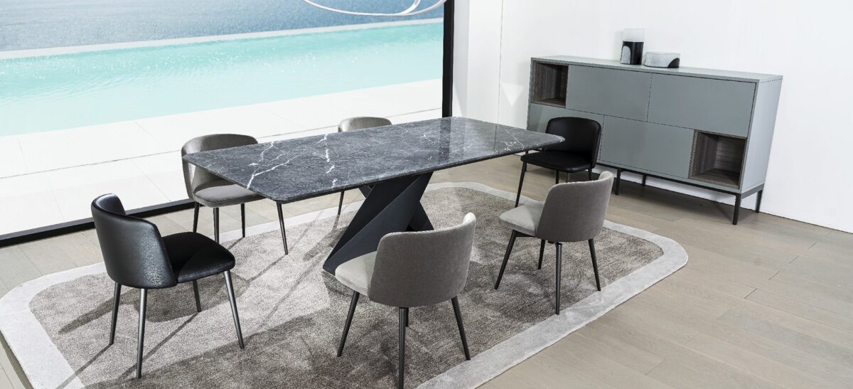 Zing Table by Camerich, a stylish and contemporary design with clean lines, perfect for adding a modern touch to luxury dining rooms and sophisticated interiors.