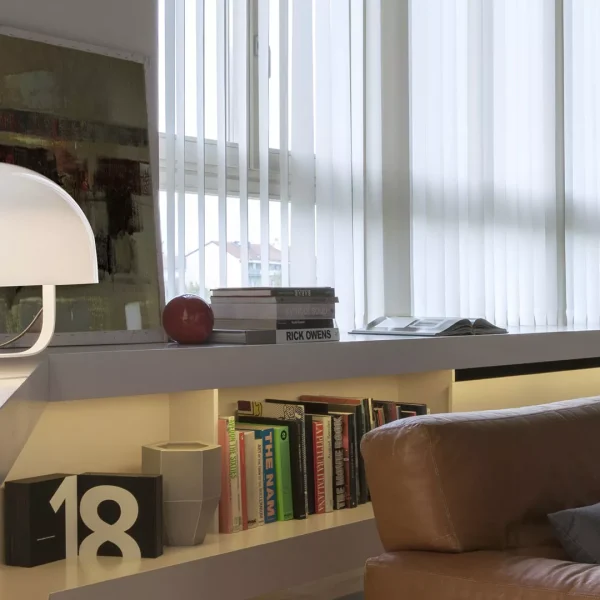 “Zanuso by Oluce modern Italian table lamp – sleek geometric design with cylindrical metal base and glass diffuser