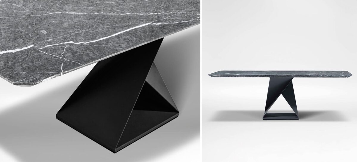 Zing Table by Camerich, a stylish and contemporary design with clean lines, perfect for adding a modern touch to luxury dining rooms and sophisticated interiors.