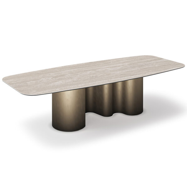 “PAPEL Keramik by Cattelan Italia – round designer coffee table with premium ceramic top and sculptural metal base”