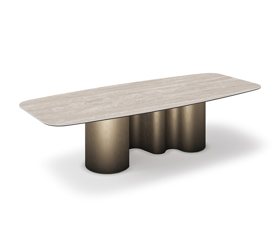 “PAPEL Keramik by Cattelan Italia – round designer coffee table with premium ceramic top and sculptural metal base”