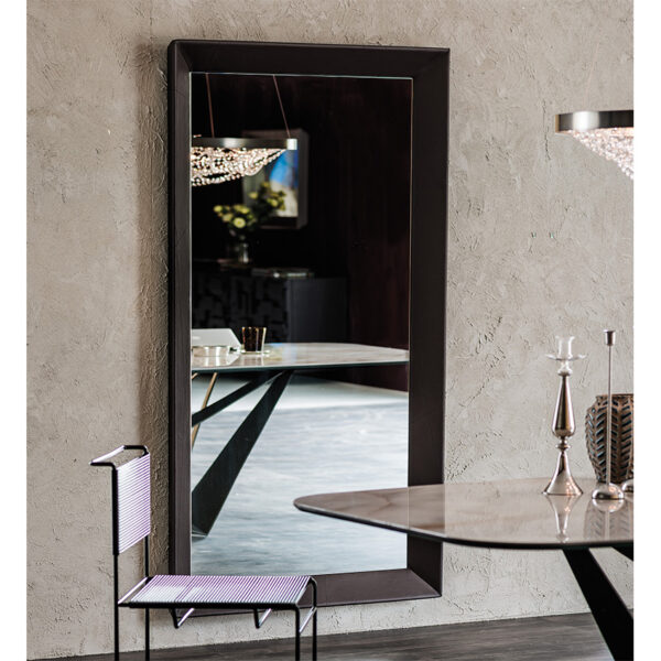 “TAXEDO Magnum by Cattelan Italia – oversized rectangular wall mirror with slim lacquered frame and elegant modern Italian design”