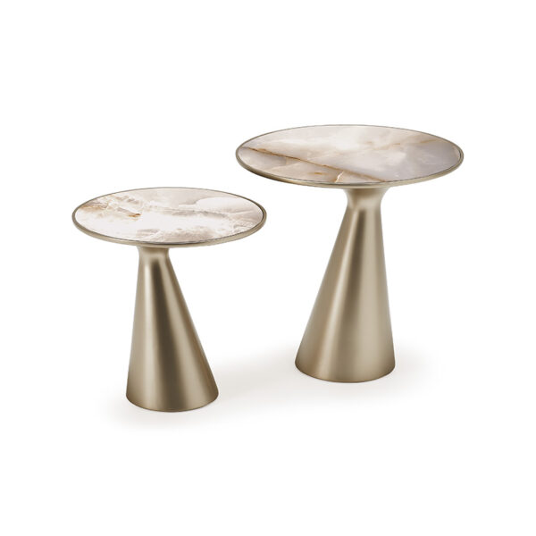 “PEYOTE Keramik by Cattelan Italia – modern Italian side table with ceramic top and sculptural lacquered base”