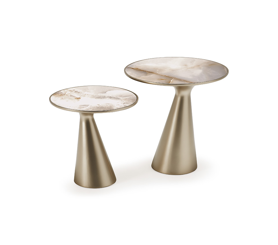 “PEYOTE Keramik by Cattelan Italia – modern Italian side table with ceramic top and sculptural lacquered base”
