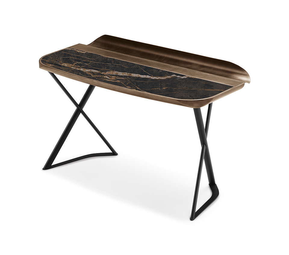 “Modern writing desk – COCOON Keramik by Cattelan Italia featuring premium ceramic surface and sleek storage drawer”