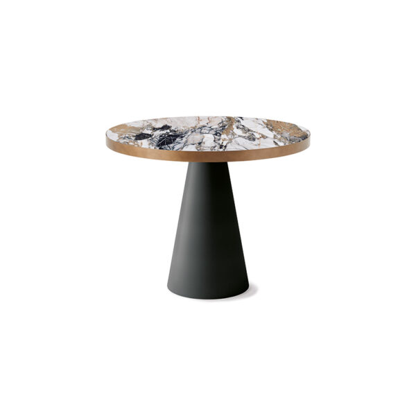 “SATURNO Keramik Bistrot by Cattelan Italia – modern round bistro table with ceramic top and sculptural metal base”