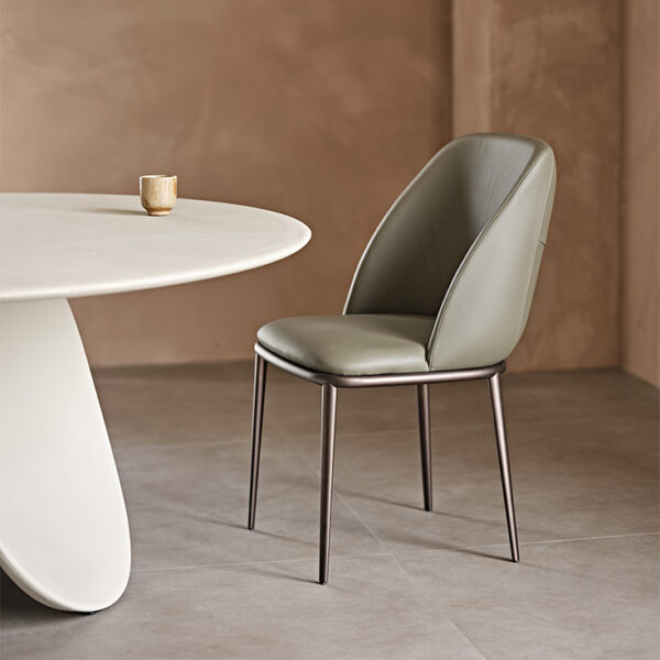 MARIEL ML chair by Cattelan Italia – modern Italian dining chair with upholstered seat and slim metal legs