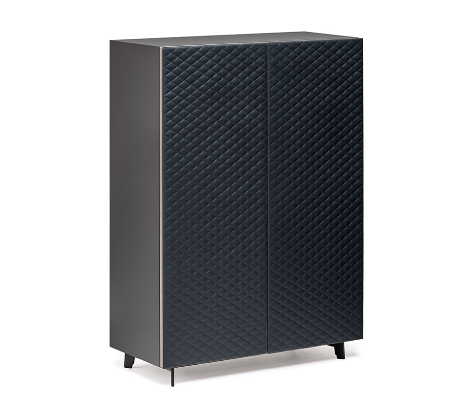 “TIFFANY by Cattelan Italia – luxury Italian sideboard with quilted leather doors and sleek minimalist frame”