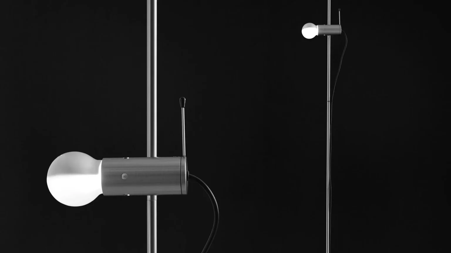 “Agnoli by Oluce contemporary Italian lamp – industrial-style floor light with clean lines and timeless elegance”