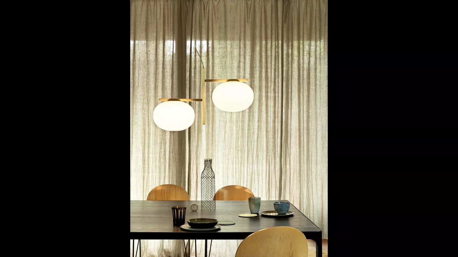 “Alba by Oluce contemporary designer lighting – sleek vertical floor lamp with soft glowing glass globe and minimalist metal base”