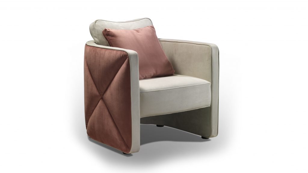 Aura Armchair by Reflex, modern design, luxurious upholstery, perfect for contemporary interiors in Royal Oak, Michigan.
