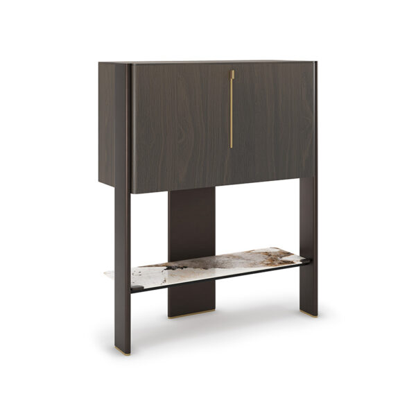 “CREMONA by Cattelan Italia – modern Italian sideboard with geometric wood front and minimalist base”
