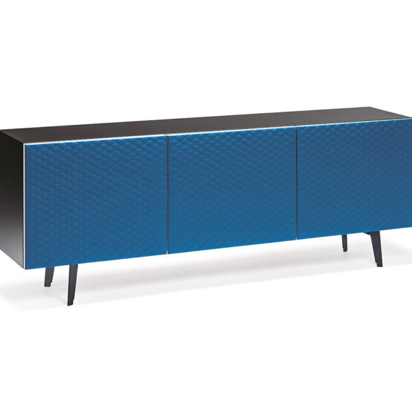 “ABSOLUT by Cattelan Italia – modern Italian sideboard with quilted leather doors and sleek metal base”