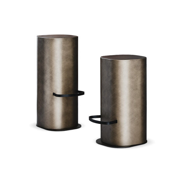 “PANCHO by Cattelan Italia – sculptural Italian side table with organic form and metallic finish”