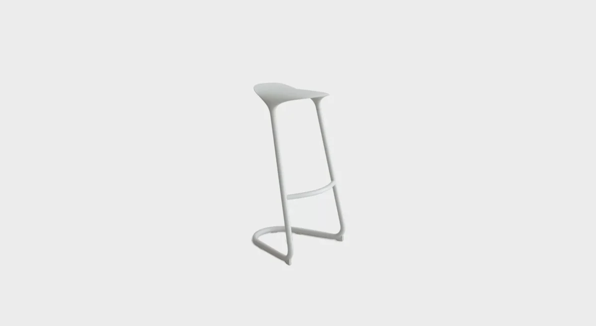 “Overhead shot of the Lapalma Cross S452 stool, emphasizing its compact footprint and clean lines.”