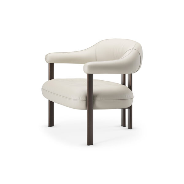 “GRETA Lounge by Cattelan Italia – elegant Italian armchair with curved backrest and soft upholstery”